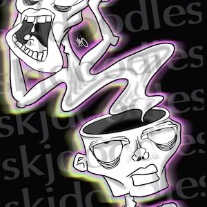 Digital Spooky Drawing - Spooky Dudes