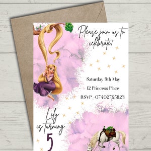 Editable Digital Tangled Birthday Invitation