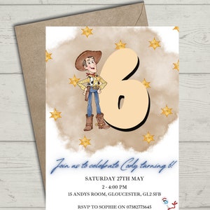 Editable Woody Toy Story Party Invite Digital Download