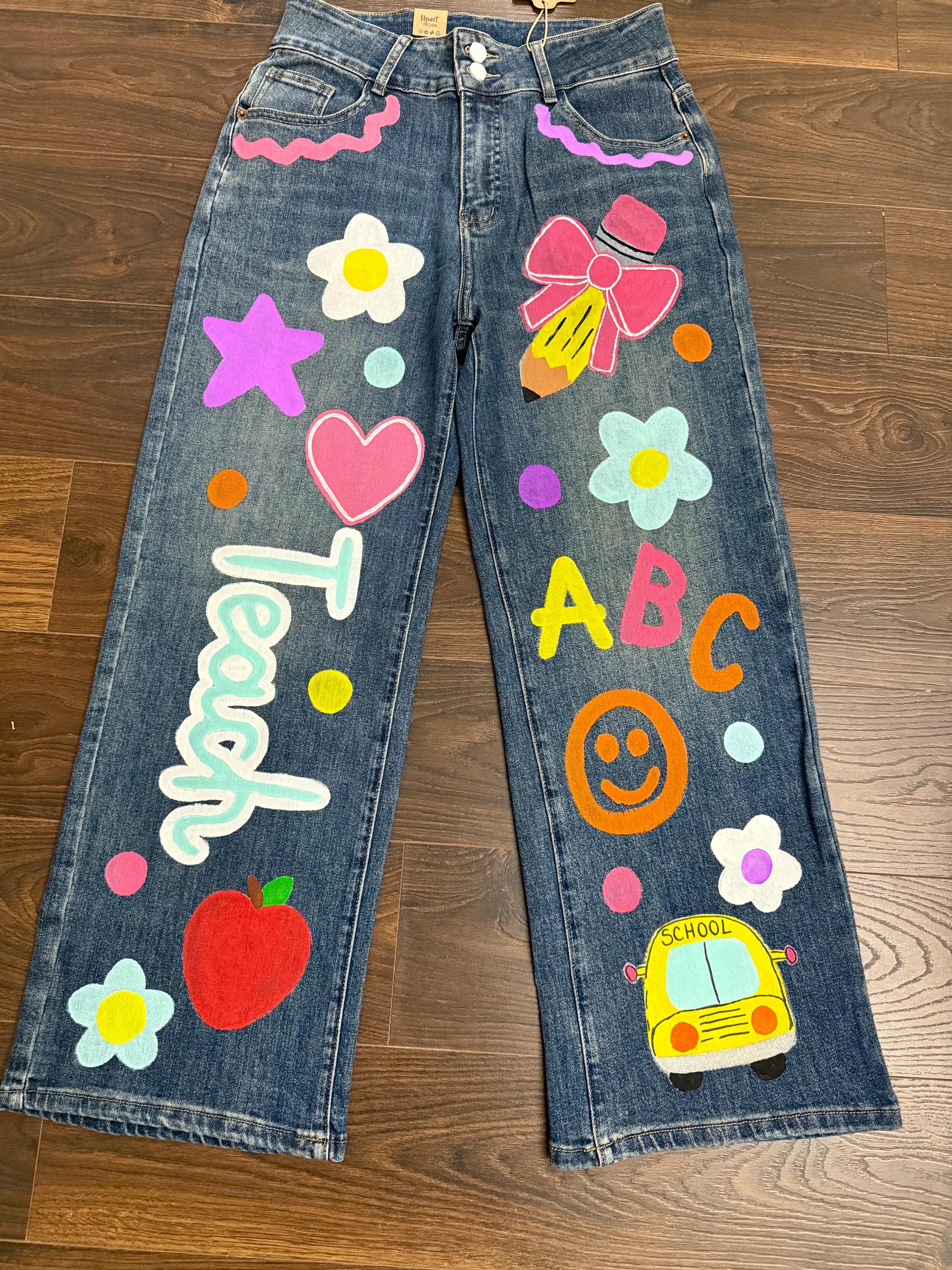 Painted jeans - Etsy 日本