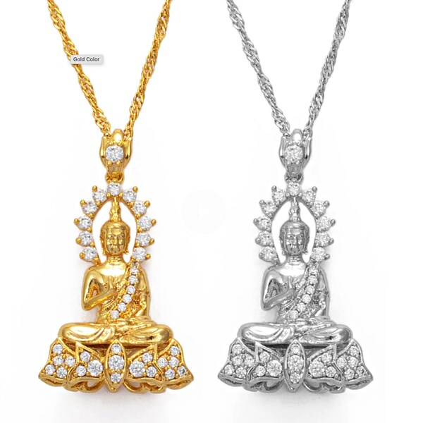 Gold Buddha Pendant Etsy