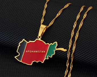 افغانستان AFGHANISTAN Landkarte Anhänger in 333er Gelbgold افغانستان AFGHANISTAN Landkarte Anhänger in 333er Gelbgold