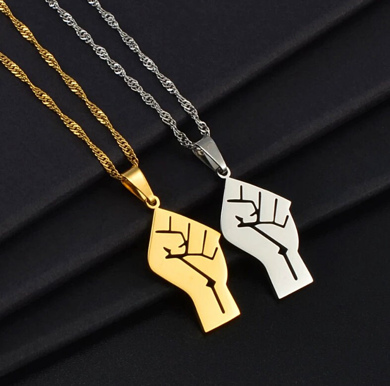 Black Lives Matter Fist Necklace 