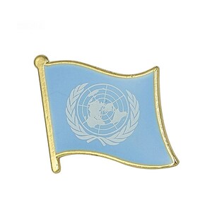 United Nations Flag Model Pin Badge for Clothes Tie Lapel Hand Bag Decors