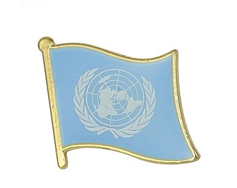 UN UNITED NATIONS  PEACEKEEPER FLAG SYMBOL LOGO NEW PIN PINBACK BUTTON GIFT IDEA