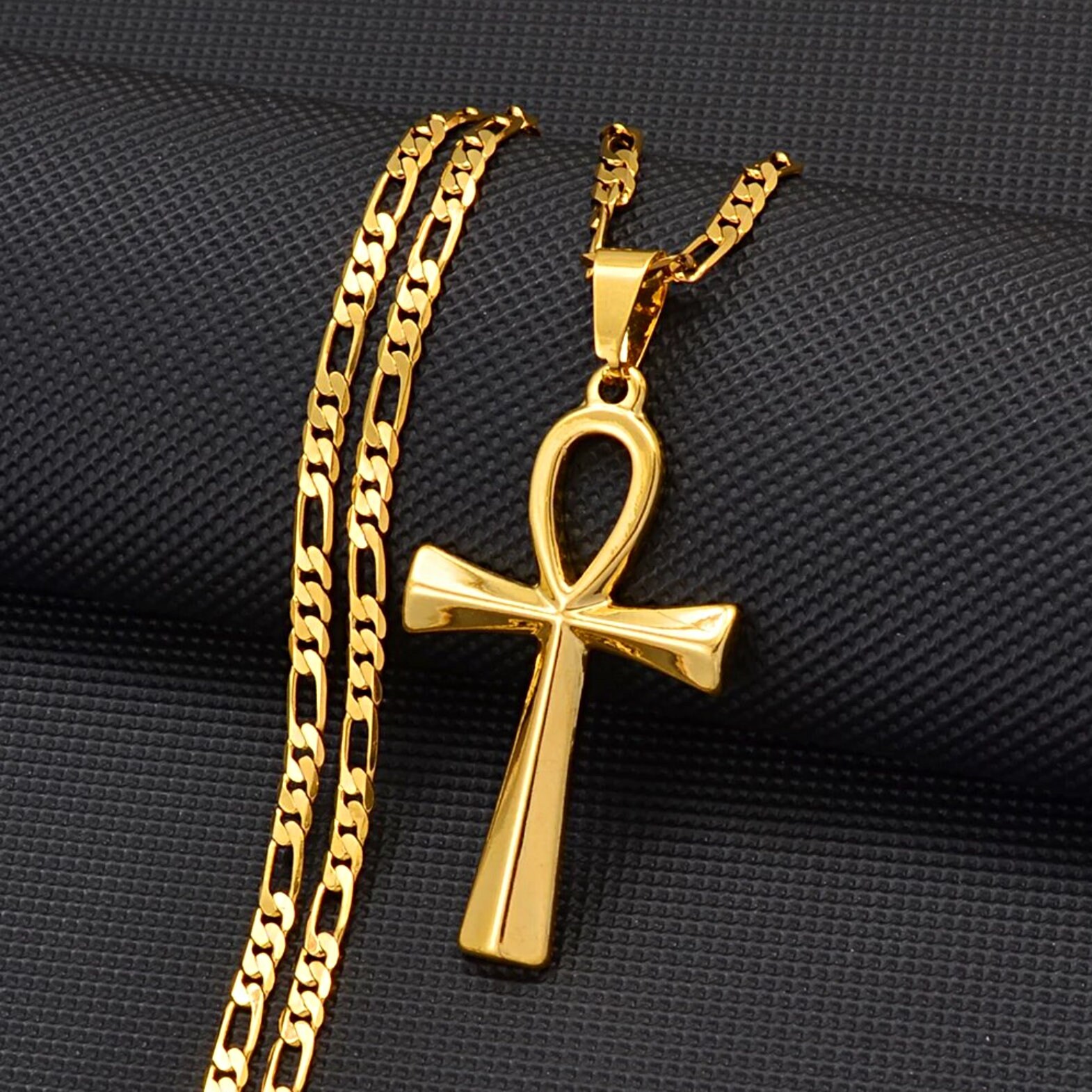 18K Gold-plated Egyptian Ankh Cross 
