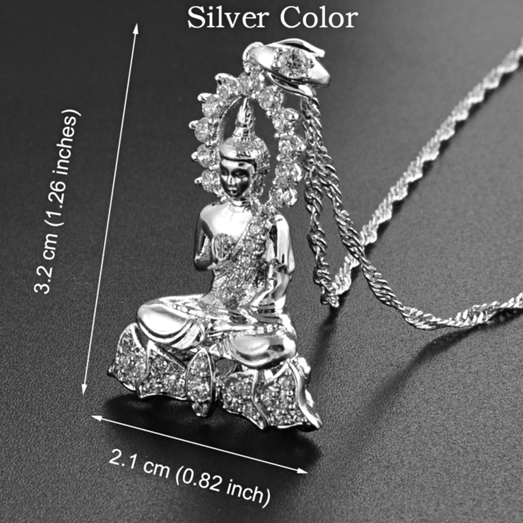 18K Goldplated Buddha Pendant Necklace / Buddhism Pendant Etsy
