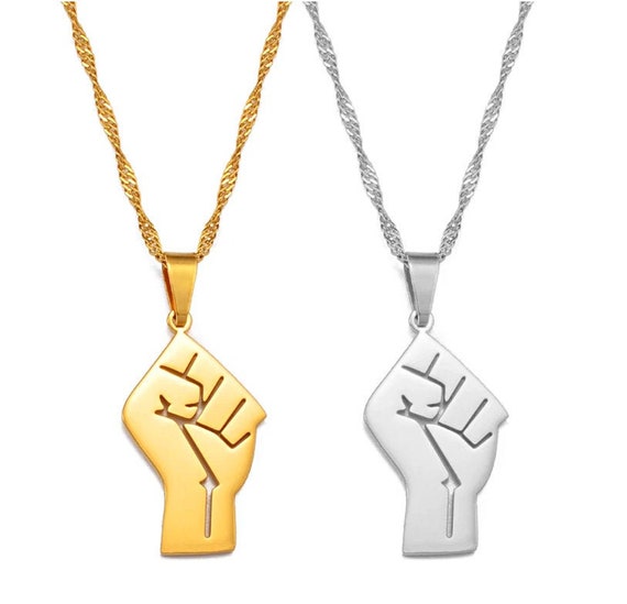 Black Lives Matter Fist Necklace 