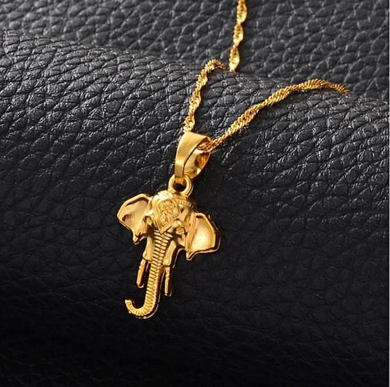 18K Gold-plated Elephant Pendant 