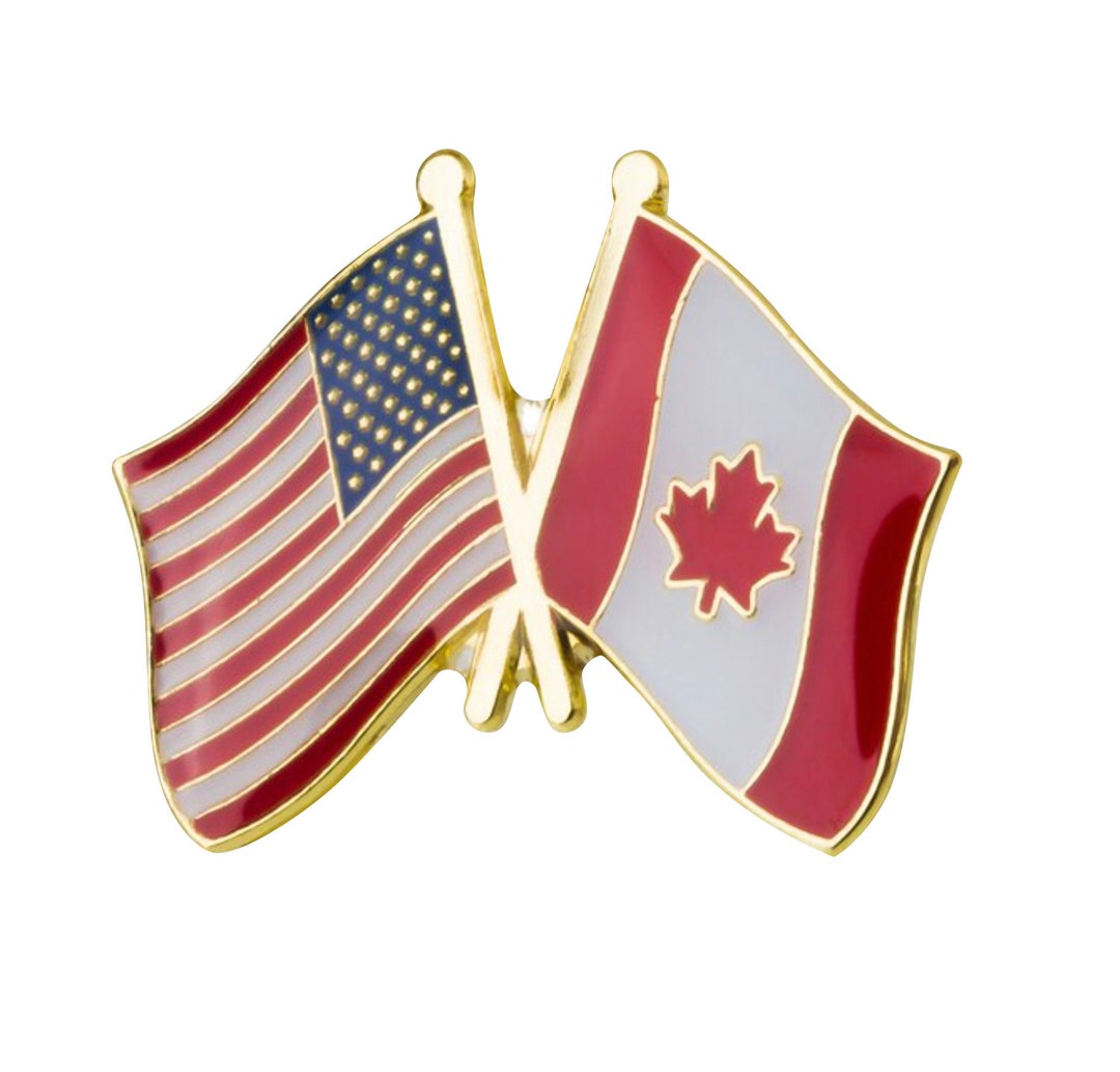 Canada & USA Friendship Flag Lapel Pin / Country Flag Badge / - Etsy