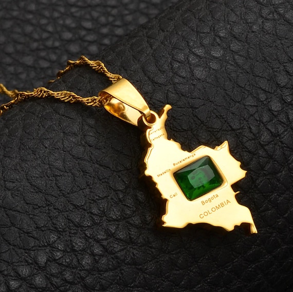 Richy-Glory 18K CC color Green Rhinestone Crystal Gold plated Cross shape