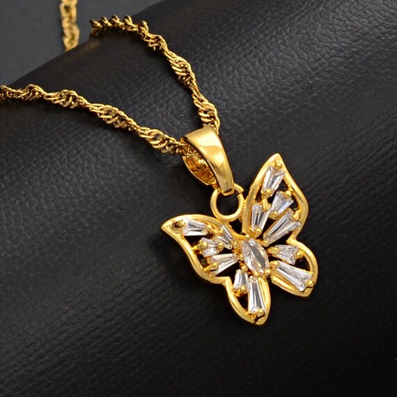 18K Gold-plated Butterfly Pendant 