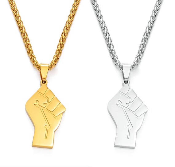 Black Lives Matter Fist Necklace 