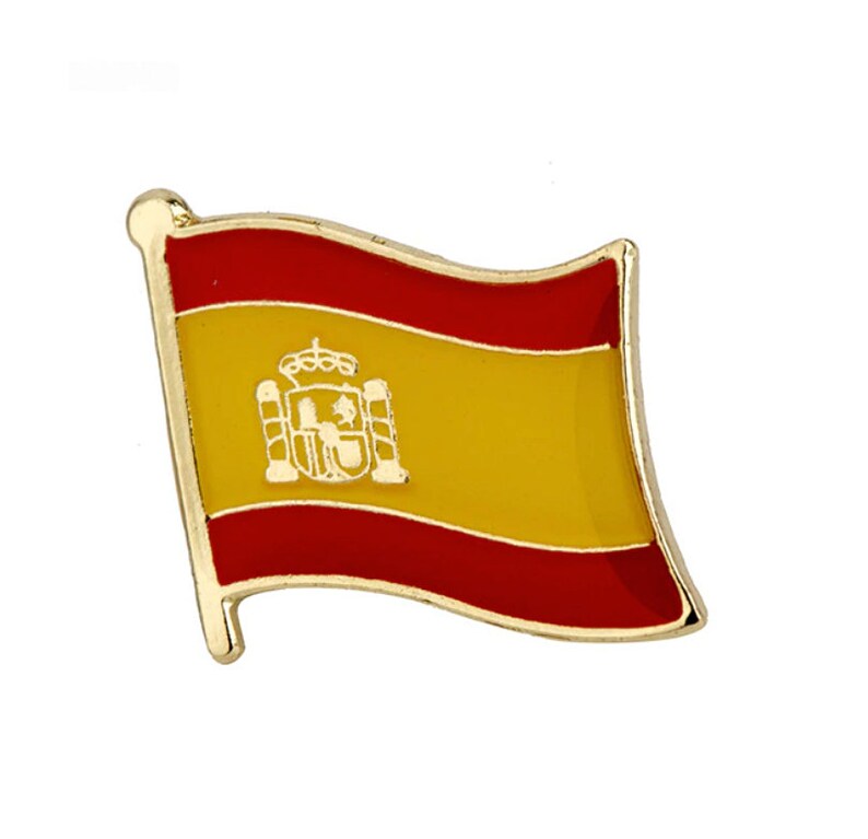Spain Flag Lapel Pins / Country Flag Badge / Spain Brooch / Etsy