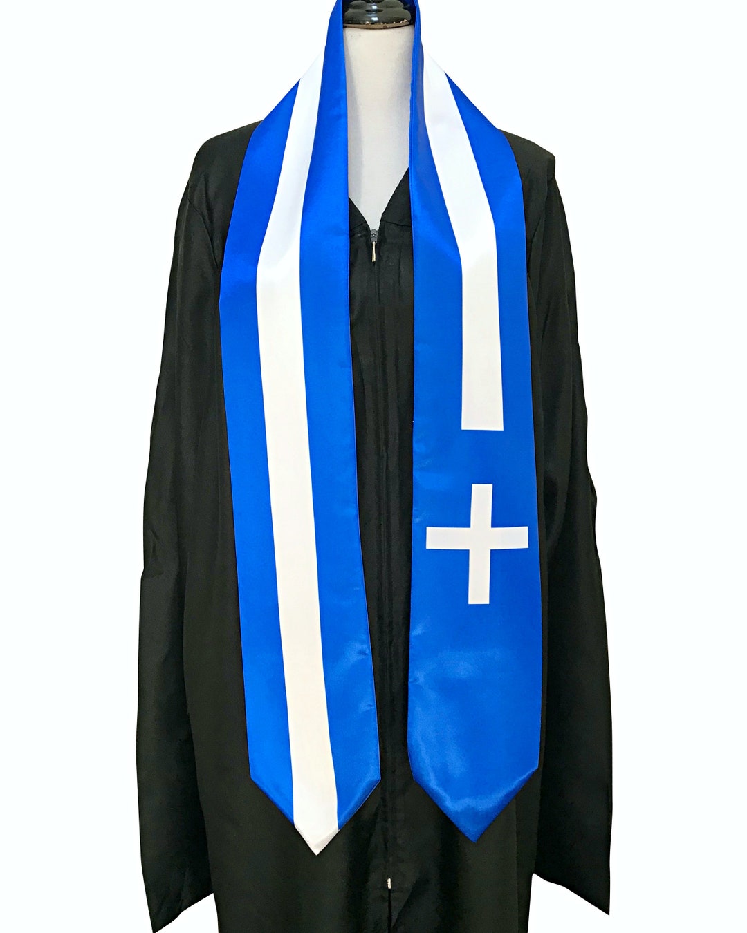 DOUBLE SIDED Greece Flag Graduation Stole / Greece Flag Etsy
