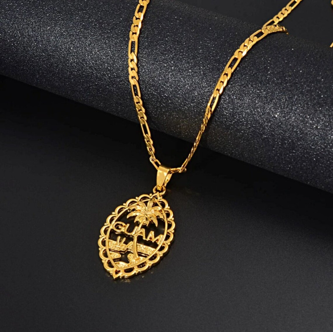 18K Gold-plated Guam Pendant Necklace / Charmed Jewelry Gift / - Etsy UK