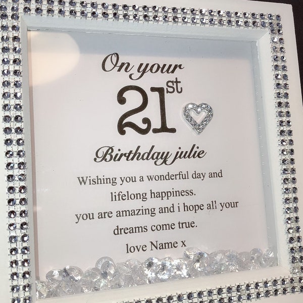 gorgeous 21st birthday frame personalised gift