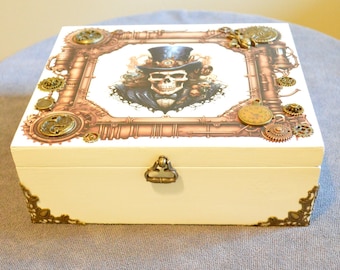 Steampunk Sky Pirate Booty Keepsake Cigar Box