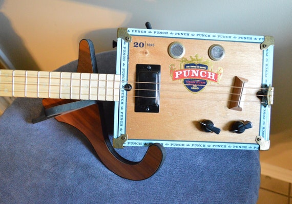 PUNCH (light Blue) Cigar Box Guitar - Left Handed CBG - Etsy