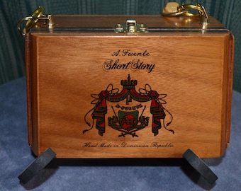 A Short Story Cigar Box Purse - Small Wooden Purse