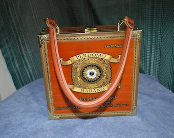 Perdomo Habano Cigar Box Purse - Medium Brown
