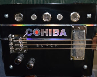 Black Cohiba Cigar Box Guitar - Right handed CBG