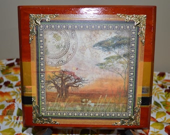 Safari Keepsake - Cigar Box Memory Box