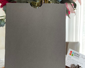 Dark Grey Paper Envelope - 14x20 Cm - Luxury Paper - Mouth Open Model -  Free  Express Shipping