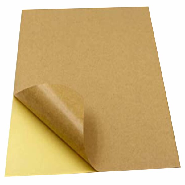 Kraft Papers Sticker 100 Sheet A4 Self-Adhesive - Free Express Shipping