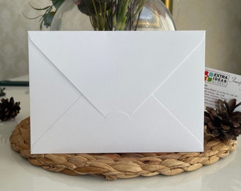Biała płócienna koperta papierowa-7x9 cm-luksusowa mała koperta-trójkątna koperta z klapką-bezpłatna ekspresowa wysyłka