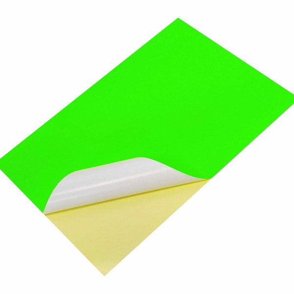 Fluoreszierende grüne Neon A4 Aufkleber 100 Blatt - selbstklebend
