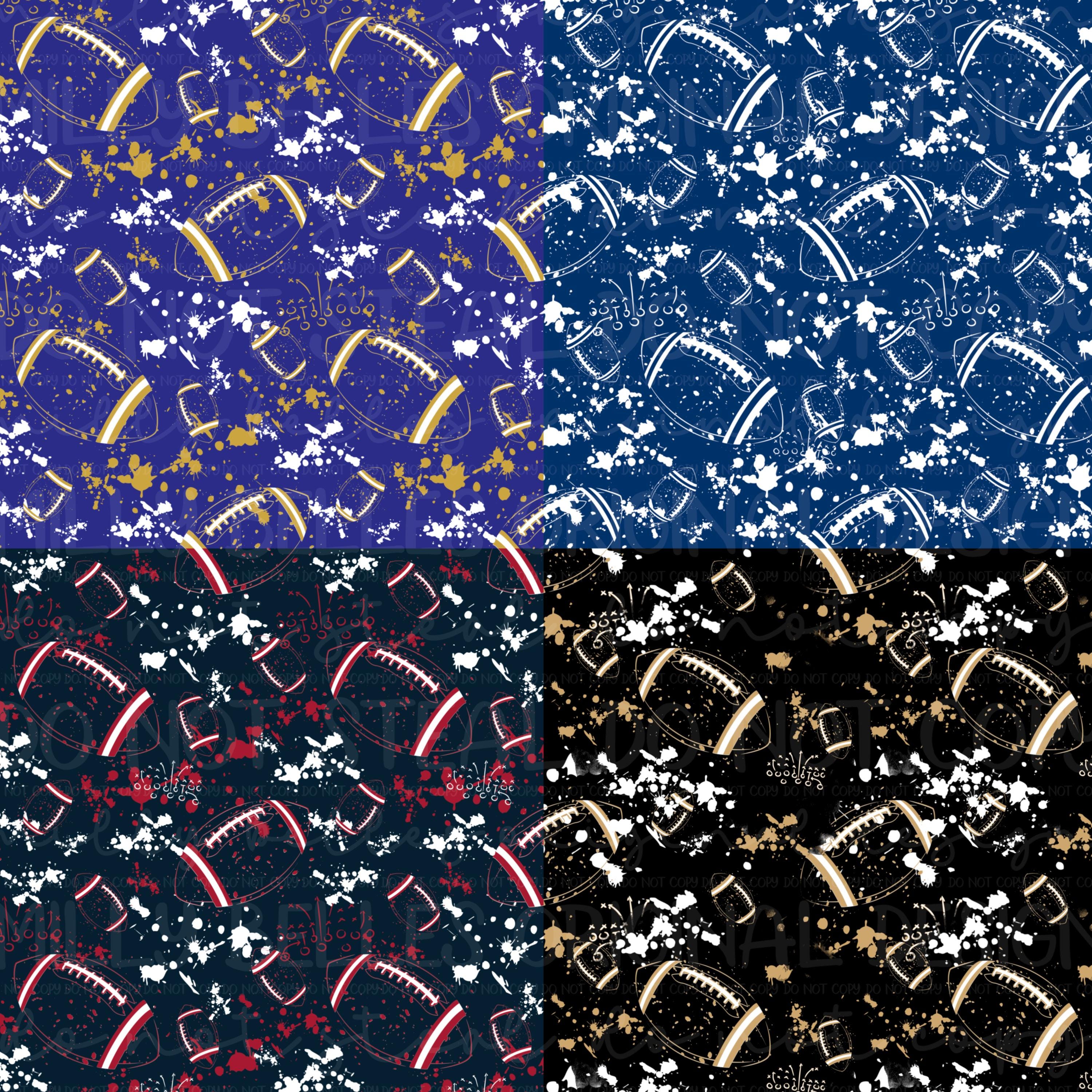 ALL 32 TEAMS Football Colors Seamless Bundle **this is a Digital ...