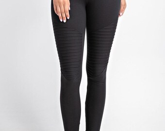 Buttery soft moto leggings - Black