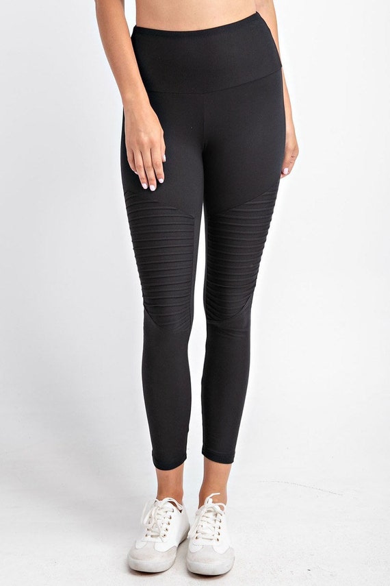 Buttery Soft Moto Leggings Black 