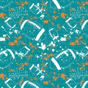 Miami football colors seamless **this is a digital seamless design. NOT a physical item**