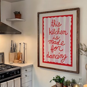 Retro Kitchen Art Print: This Kitchen is Made for Dancing (Digital Download)