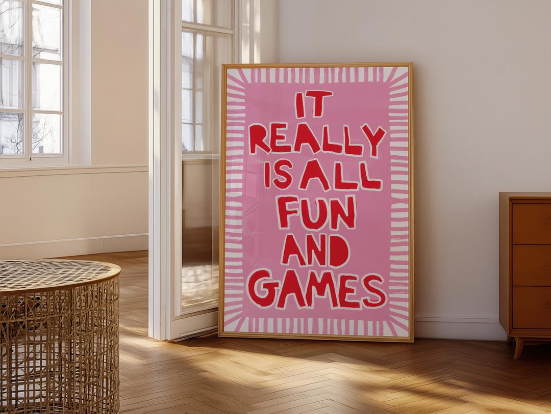 Ironically Pink Funny Pink Quote Print: Ironic Dorm Wall Art (digital Download ...