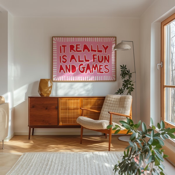 Funny Pink Quote Print: Ironic Dorm Art (Digital Download)