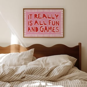 Pink Bold Typography Print, Fun Quote Wall Art Poster image 5