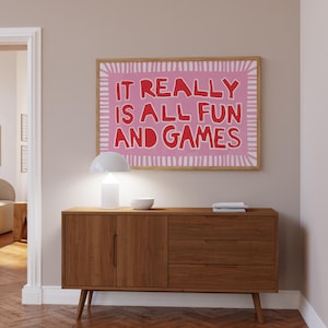 Pink Bold Typography Print, Fun Quote Wall Art Poster image 3