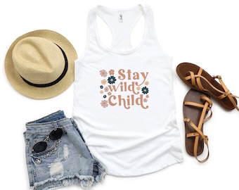 Stay Wild Child - Women's Ideal Slim Fit Racerback Tank