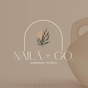 Premade Minimalist Logo| Feminine Logo Design | Botanical Logo | Custom Logo Design | Modern Logo | Boho Logo | Business Logo | Logo Design
