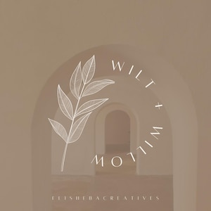 Premade Minimalist Logo| Feminine Logo Design | Botanical Logo | Custom Logo Design | Modern Logo | Boho Logo | Business Logo | Logo Design