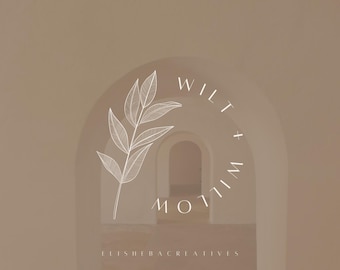 Premade Minimalist Logo| Feminine Logo Design | Botanical Logo | Custom Logo Design | Modern Logo | Boho Logo | Business Logo | Logo Design