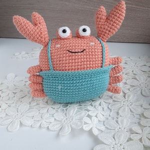 Crochet soft toy crab Amigurumi Handmade Baby gift crab Stuffed crab Nursery decor Baby room
