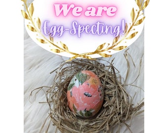 Pregnancy Announcement, Gender Reveal, Baby Announcement, Grandparent announcement, Unique Personalized Announcement, Chicken Egg Gift