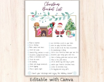 Winter Bucket List Printable | Cozy To Do List | Printable Journal Page | Winter Activities | Christmas To Do List | Letter Planner