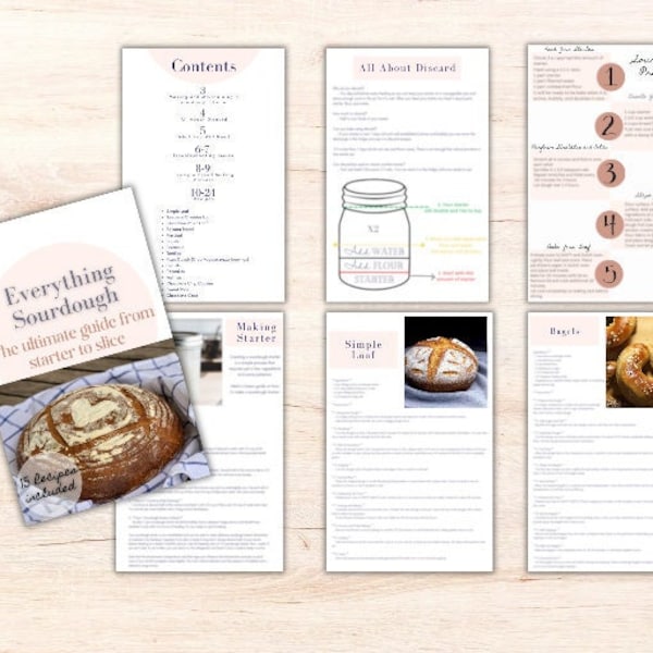 Sourdough Guide Cookbook | Sourdough Guidebook | Sourdough Starter Guide Digital Download | Homemaking Kitchen | Sourdough 101