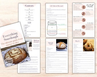 A Beginners Guide to Sourdough Bread | Sourdough Guidebook | Sourdough Starter Guide Digital Download | Homemaking Kitchen | Sourdough 101
