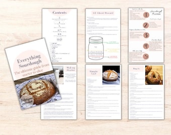 Sourdough Guide Cookbook | Sourdough Guidebook | Sourdough Starter Guide Digital Download | Homemaking Kitchen | Sourdough 101